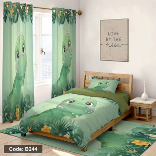سرویس روتختی یک نفره پسرانه طرح دایناسور چهار تکه کد B244